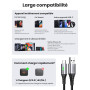 INIU Câble USB C [Lot de 5], Cable USB vers USB C 3,1A Charge Rapide, Cable Type C en Nylon pour Chargeur iPhone 15 Samsung Gala