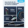 INIU Câble USB C [Lot de 5], Cable USB vers USB C 3,1A Charge Rapide, Cable Type C en Nylon pour Chargeur iPhone 15 Samsung Gala