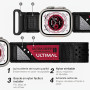 ULTIMAL Bracelet Compatible avec Apple Watch 11/10/9/8/7/6/5/4/3/2/1 SE3/SE2/SE Ultra 3/2/1, Bracelet Sport en Nylon Respirant e