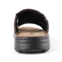 riemot Sandales Homme Cuir Mules Orteil Ouvert Antidérapantes Pantoufles Confortables Amorti Slides Pour Promenade Jardin Voyage