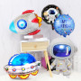 Décoration d'anniversaire pour enfant garçon de 5 ans, décoration de l'espace, ballon en aluminium astronaute, fusée, décoration