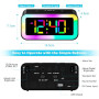 MOSUO Réveil Numérique, Reveil Enfant Lumineux avec Veilleuse 7 Couleurs, LED Horloge Digitale, Ado Reveil Matin, avec 2 Modes d