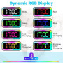 MOSUO Réveil Numérique, Reveil Enfant Lumineux avec Veilleuse 7 Couleurs, LED Horloge Digitale, Ado Reveil Matin, avec 2 Modes d