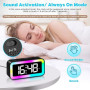 MOSUO Réveil Numérique, Reveil Enfant Lumineux avec Veilleuse 7 Couleurs, LED Horloge Digitale, Ado Reveil Matin, avec 2 Modes d