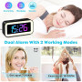 MOSUO Réveil Numérique, Reveil Enfant Lumineux avec Veilleuse 7 Couleurs, LED Horloge Digitale, Ado Reveil Matin, avec 2 Modes d