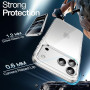 JETech Coque pour iPhone 17 Pro Max 6,9 Pouces, Étui Housse Anti-Jaunissement Antichoc Bumper, Arrière Transparente Anti-Rayures