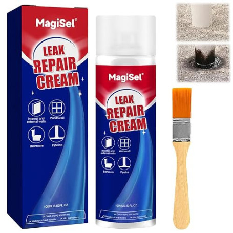 Leak Repair Cream, D'étanchéité Noir Hydrofuge Toiture Agent Anti Fuite Étanche Crème Mastic, Revêtement Imperméable Pour Salle