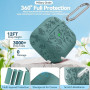 Joremx Coque pour AirPods 4 ornée d'herbe Mignonne (Vert Sapin) | Étui Idéal pour femmes et filles, Gravure au laser, Nettoyage