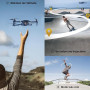 Drone avec caméra 4K UHD pour adultes et débutants, 84 min de vol (3 batteries), portée 800 m, moteur sans balais, maintien d’al