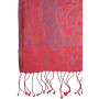 ufash Foulard en 100% soie Pashmina de l'Inde pour femmes et hommes, motif cachemire, 160 x 35 cm - écharpe en soie pure - plusi