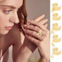 UNICRAFTALE Bague Breloques Bague Acier Inoxydable Étoile Boulon Foudre Pendentifs Bague Anneaux Réglables Bague pour Femme Manc