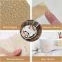 Lot de 18 petites feuilles d'autocollants en résine avec lettres dorées et argentées pour nail art en résine époxy, paillettes a