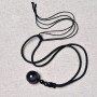 zalati Collier Pendentif Obsidienne Naturelle avec Corde Tressée Style Yeux Arc-en-Ciel pour Cadeau Chanceux en Pierre Perle