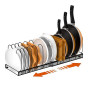 Haoruifu Rangement Poêles et Casseroles avec 10 Compartiments Réglables, Rangement Couvercle Casserole de Cuisine, rangement/Por