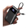 INIU Batterie Externe, Petit 45W Charge Rapide 20000mAh Power Bank avec USB C Câbles Intégrés, Autorisé en Avion, Essentiels de