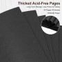 Flintronic Album Photo Scrapbooking, 80 Pages Livre Photo Souvenir DIY, Fait à La Main Album Spirale, avec 6 Autocollants, Cadea