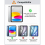MoKo Étui pour iPad (A16) 11e génération 11 Pouces (2025), Étui pour iPad 10e génération (2022) avec Porte-Stylo Gauche, Fin à T