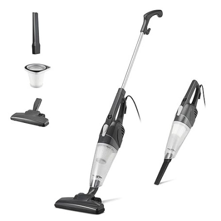 Amazon Basics Aspirateur balai, appareil 2 en 1 avec câble, moteur ECO, filtre Remplaçable, léger, Noir