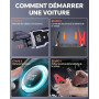 CARHEV Booster Batterie Voiture 7000A, Démarreur de Batterie de Voiture (Jusqu’à 10L Essence & 10L Diesel), 12V Booster Batterie