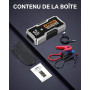 CARHEV Booster Batterie Voiture 7000A, Démarreur de Batterie de Voiture (Jusqu’à 10L Essence & 10L Diesel), 12V Booster Batterie