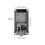 ELEGOO 3PCS Carte de Développement ESP32 Type-C, 2,4 GHz WiFi + Bluetooth Dual Core Carte de Contrôle pour Arduino, Support Micr
