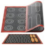 Tapis de Cuisson, Tapis Silicone Patisserie 40x30cm, Tapis Patisserie Antiadhésif et Réutilisable pour Macarons, Biscuits et Cho