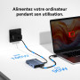 Acasis Adaptateur DisplayLink USB C vers Double HDMI, 2 HDMI, 100 W PD Charging, Station d'accueil DisplayLink pour Apple Mac M1