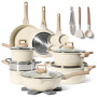JUST PERFECTO Batterie de cuisine induction Set de casseroles avec couvercle - Casserole tout feux - Poêle anti-adhésive - Poêle
