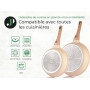 JUST PERFECTO Batterie de cuisine induction Set de casseroles avec couvercle - Casserole tout feux - Poêle anti-adhésive - Poêle