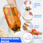 LUPATDY Lot de 2 bouteilles en verre avec couvercle de 1 l - Bouteilles de lait avec bouchon à vis - Bouteilles de jus à remplir