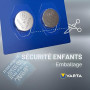 VARTA Piles Bouton CR2032, lot de 5, Power on Demand, Lithium, 3V, emballage sécurisé pour les enfants, pour petits appareils él