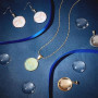 UNICRAFTALE 30 Ensembles Pendentifs Cabochon Breloques de Collier de Cabochon Rond Acier Inoxydable avec des Bélières de Pinceme