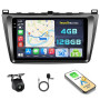 Hikity Android 15 4+128GB Autoradio Carplay pour Mazda 6 2007-2012 Aves 9" Écran Tactile Incell, Auto Radio Aves sans Fil Carpla