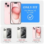 Pepmune Coque Magnétique pour iPhone 15 [Compatible avec Magsafe] Translucide Mat Cadre Vague Bouclée Coque de Téléphone Slim Fi