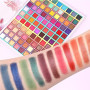 Palette de fard à paupières 99 couleurs, palette de maquillage de fusion de couleurs arc-en-ciel scintillantes mates, fard à pau
