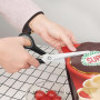 Vutyvve Ciseaux de cuisine, lames en acier inoxydable, manche souple, ensemble de ciseaux de cuisine multifonctionnel, noir/gris