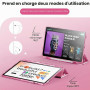 INFILAND Coque pour Samsung Galaxy Tab S10 Lite/S10 FE/S9 FE 5G 10,9"/Tab S9 11" avec Porte-Stylo S, Jolie À Paillettes avec Dos