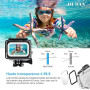 REDTRON Boîtier Etanche pour GoPro Hero 5/6/7, Boîtier Plongée Etanche de 60 M avec Mont Thumbscrew et 12 Insert Anti-buée Acces
