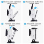 REDTRON Boîtier Etanche pour GoPro Hero 5/6/7, Boîtier Plongée Etanche de 60 M avec Mont Thumbscrew et 12 Insert Anti-buée Acces