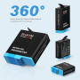 GEEKAM Lot de 2 batteries rechargeables compatibles avec GoPro Hero 5, 6, 7, 8