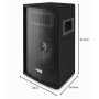 VONYX SL8 Pack 2 Enceintes Passives 8" (800 W Max), Sonorisation DJ Compacte et Puissante, Système Sono 2-Voies avec Poignées et