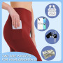 Merlvida Legging de Sport Femme Taille Haute Pantalon de Jogging avec Poches Leggings Push Up Opaque Gym Running Yoga Fitness Gr