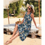 PLOKNRD Robe Longue Femme Été - Robe sans Manches Maxi Plage à Boutons avec Poches - Robe Décontractée Tank Top pour Vacances