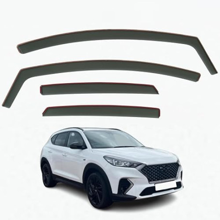 AirFlux Ensemble de 4 déflecteurs d'air compatibles avec Les modèles Hyundai Tucson 2015 2016 2017 2018 2019 2020.