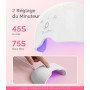 MelodySusie Lampe UV Ongles Gel Compacte et Légère (P-ART06F) avec Commande Simple par Bouton - Polymérise Tous les Gels Souples