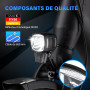 E-mangue Vélo électrique LED lumière de vélo avec réflecteur, StVZO Approbation lumière Avant, LED Feux de stationnement, Phare 