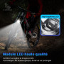 E-mangue Vélo électrique LED lumière de vélo avec réflecteur, StVZO Approbation lumière Avant, LED Feux de stationnement, Phare 