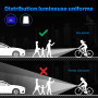 E-mangue Vélo électrique LED lumière de vélo avec réflecteur, StVZO Approbation lumière Avant, LED Feux de stationnement, Phare 