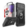 LeYi Coque pour Samsung Galaxy A22 5G avec 2 Verre Trempé, 360 Full Body Protection de la Caméra en PC Dur Anti-Chut Renforcée A
