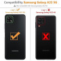 LeYi Coque pour Samsung Galaxy A22 5G avec 2 Verre Trempé, 360 Full Body Protection de la Caméra en PC Dur Anti-Chut Renforcée A
